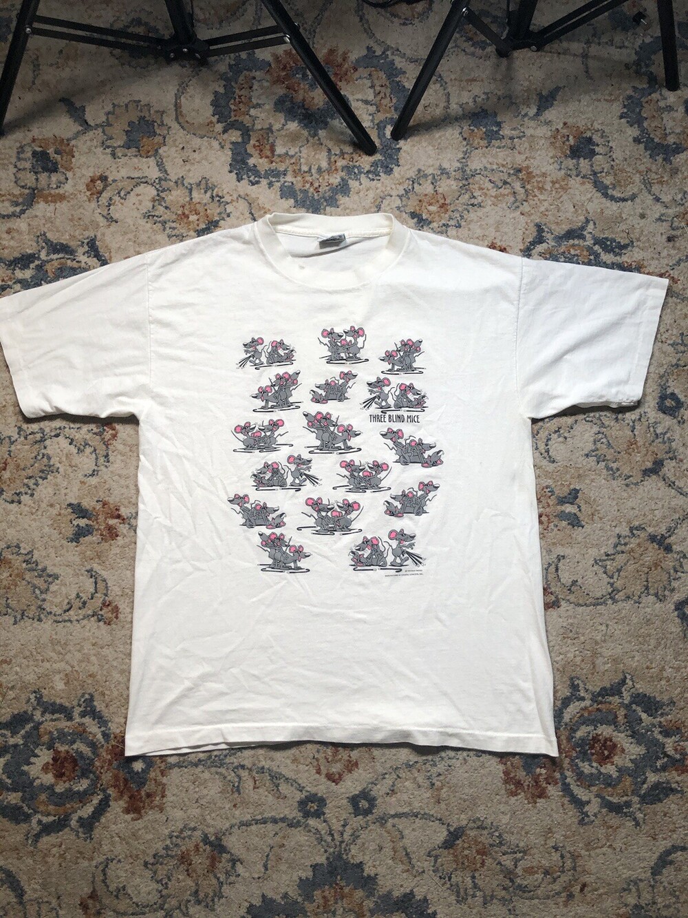 Vintage Blind Mice T Shirt Single Stitch Coastal Concepts 1992 USA XL 90s